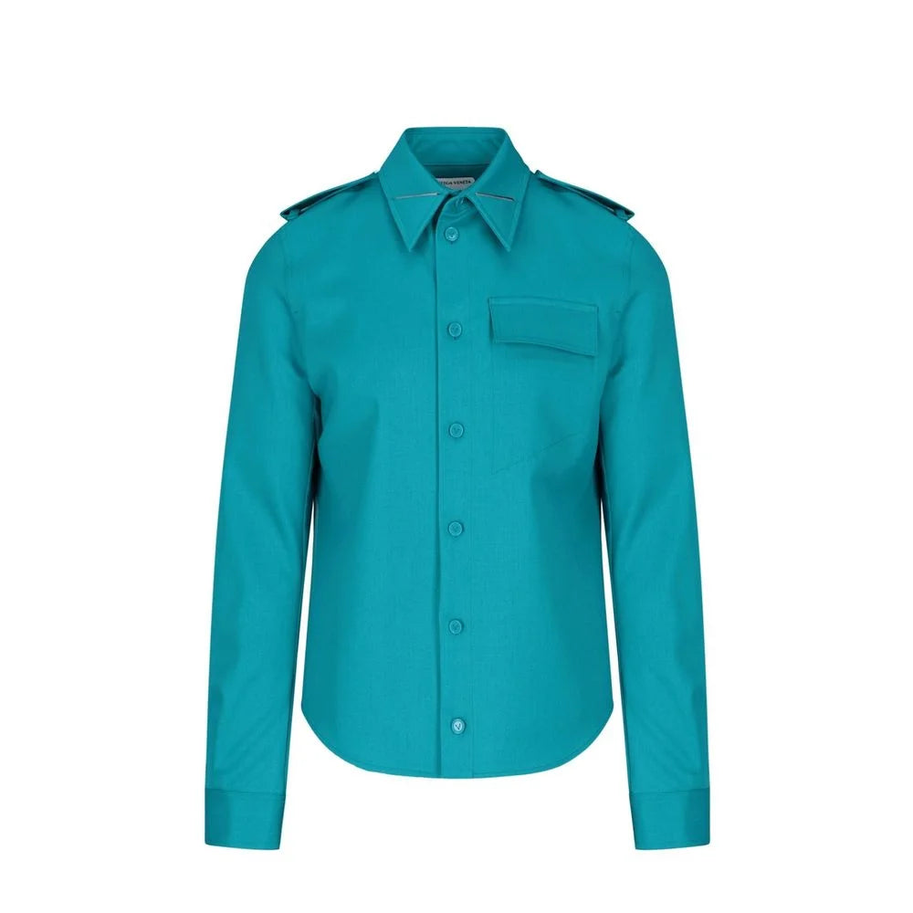 Bottega Veneta Bicolor Elastane Dress Shirt - IT50 | L