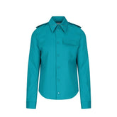 Bottega Veneta Bicolor Elastane Dress Shirt - IT50 | L