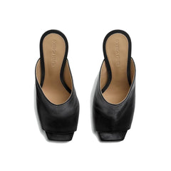 Bottega Veneta Black Lamb Leather Mules