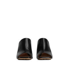 Bottega Veneta Black Lamb Leather Mules