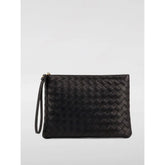 Bottega Veneta Black Leather Handbag - Clutch Bags