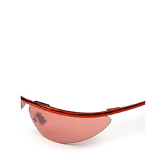 Lunettes de soleil Bottega Veneta orange en métal