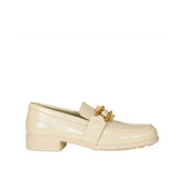 Bottega Veneta White Calfskin Slip-On Loafers - EU39/US9
