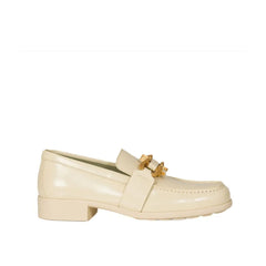 Bottega Veneta White Calfskin Slip-On Loafers - EU39/US9