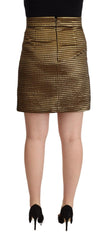 Boutique Moschino Black Gold A-line Above Knee Casual Skirt - IT42|M - Skirts