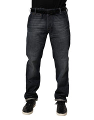 Brian Dales Dark Blue Washed Skinny Men Denim Trouser Jeans - W38 - Jeans