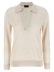 Brioni Beige Cashmere Polo Shirt