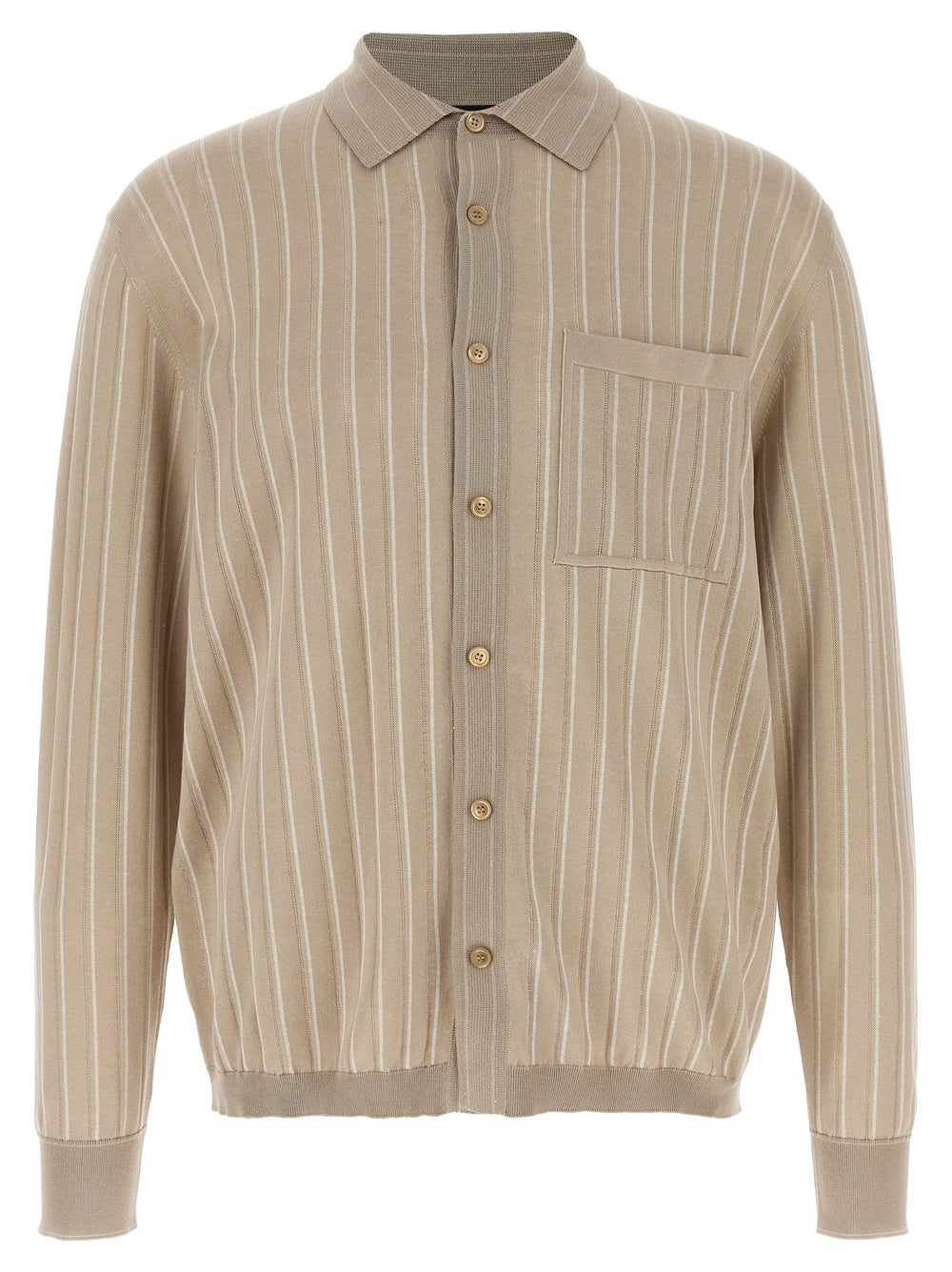 Brioni Beige Cotton Blouse - IT52 | XL
