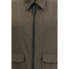 Brioni Bicolor Wool Full-Length Jacket