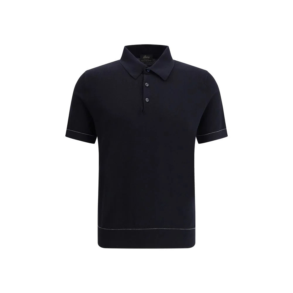 Brioni Black Cotton Polo Shirt - IT56 | 3XL