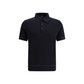 Brioni Black Cotton Polo Shirt - IT56 | 3XL