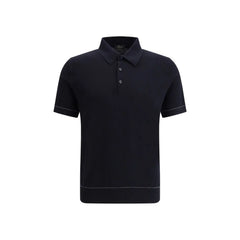 Brioni Black Cotton Polo Shirt - IT56 | 3XL