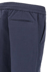 Brioni Blue Linen Casual Pants