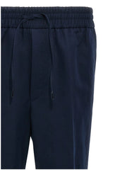Brioni Blue Linen Casual Pants - XXL