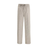 Brioni Gray Linen Casual Pants - Trousers