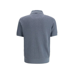 Brioni Light Blue Cotton Polo Shirt