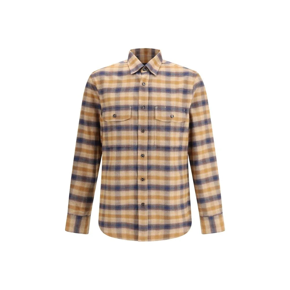 Brioni Multicolor Cotton Pattern Shirt - Shirts
