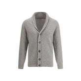 Brooksfield Gray Fleece Wool Cardigan - Cardigans