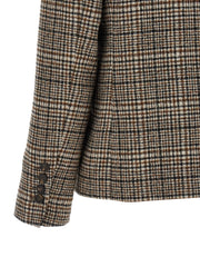Brunello Cucinelli Beige Alpaca Leather Blazer