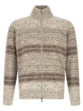 Brunello Cucinelli Beige Alpaca Leather Cardigan
