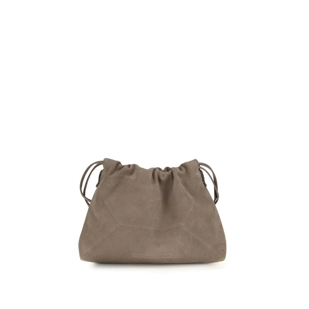 Brunello Cucinelli Beige Calf Leather Bos Taurus Clutch Bag