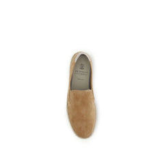 Brunello Cucinelli Beige Calf Leather Bos Taurus Espadrilles - EU40/US7