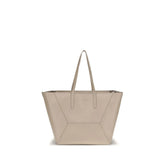 Brunello Cucinelli Beige Calf Leather Bos Taurus Handbag
