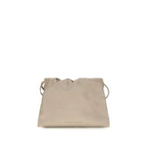 Brunello Cucinelli Beige Calf Leather Bos Taurus Shoulder Bag