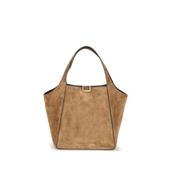 Brunello Cucinelli Beige Calf Leather Bos Taurus Shoulder Bag