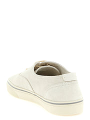 Brunello Cucinelli Beige Calfskin Low Top Sneakers - EU44/US11
