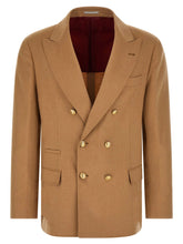 Brunello Cucinelli Beige Camel Hair Blazer