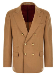 Brunello Cucinelli Beige Camel Hair Blazer