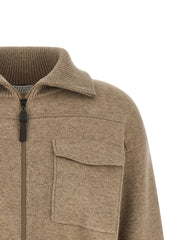 Brunello Cucinelli Beige Cashmere Cardigan