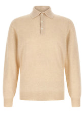 Brunello Cucinelli Beige Cashmere Polo Shirt