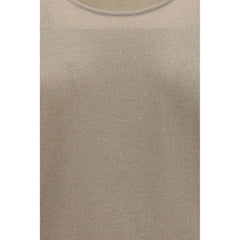 Brunello Cucinelli Beige Cashmere Sleeveles T-Shirt - L