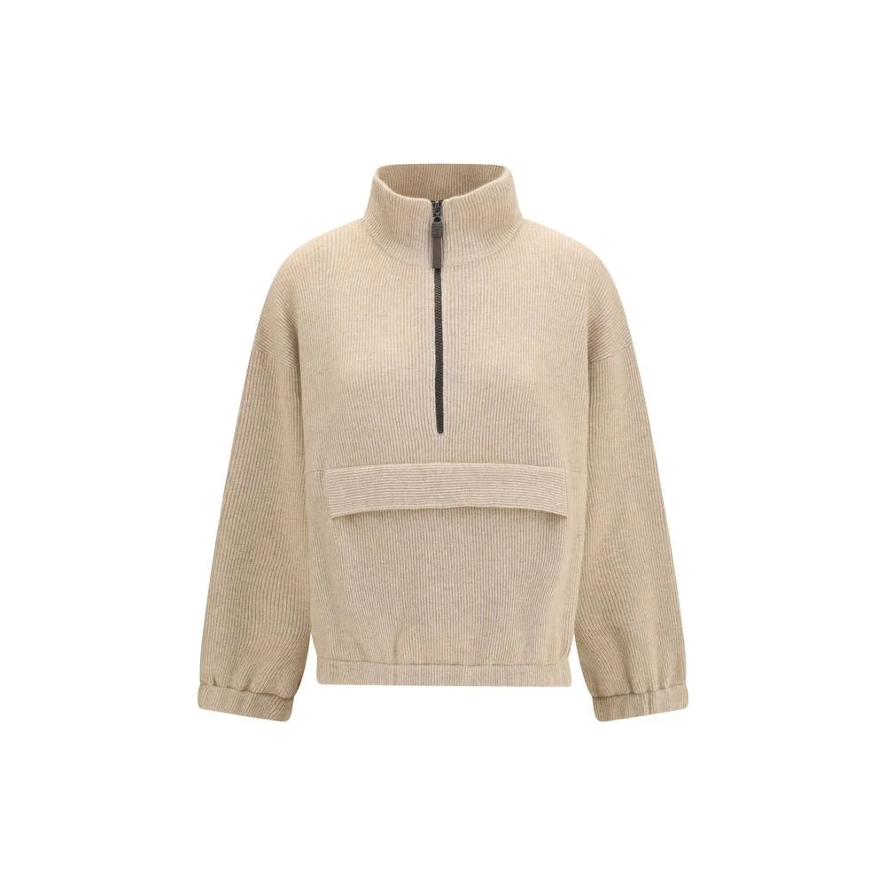 Brunello Cucinelli Beige Cashmere Sweatshirt - M