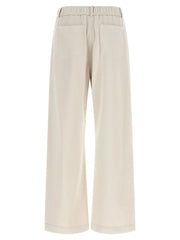 Brunello Cucinelli Beige Cotton Athletic Pants