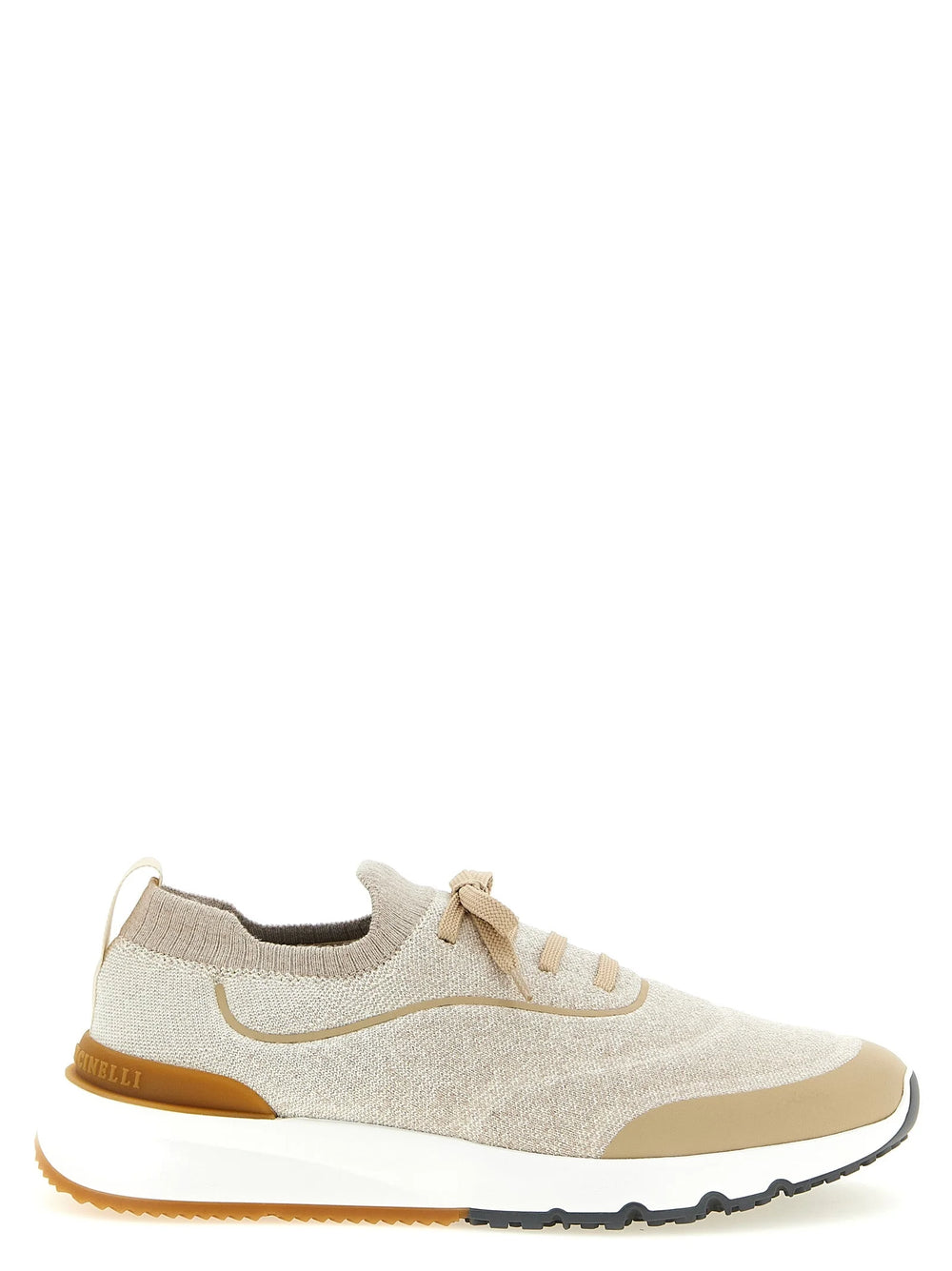 Brunello Cucinelli Beige Cotton Athletic Sneakers - EU 41 | US 8