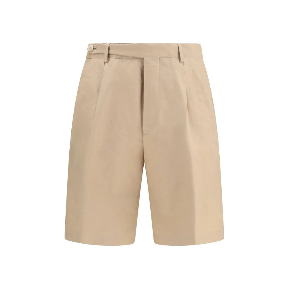 Brunello Cucinelli Beige Cotton Bermuda Shorts