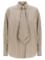 Brunello Cucinelli Beige Cotton Blouse