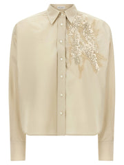Brunello Cucinelli Beige Cotton Blouse - L