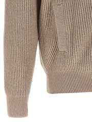 Brunello Cucinelli Beige Cotton Cardigan