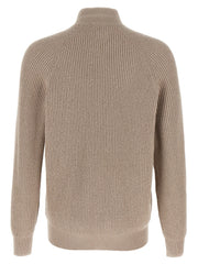 Brunello Cucinelli Beige Cotton Cardigan