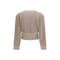 Brunello Cucinelli Beige Cotton Cardigan - L