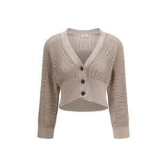 Brunello Cucinelli Beige Cotton Cardigan - L