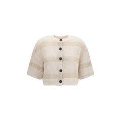 Brunello Cucinelli Beige Cotton Cardigan - M