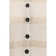 Brunello Cucinelli Beige Cotton Cardigan - M