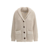 Brunello Cucinelli Beige Cotton Cardigan - M