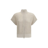 Brunello Cucinelli Beige Cotton Cardigan - S