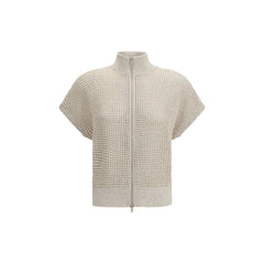 Brunello Cucinelli Beige Cotton Cardigan - S